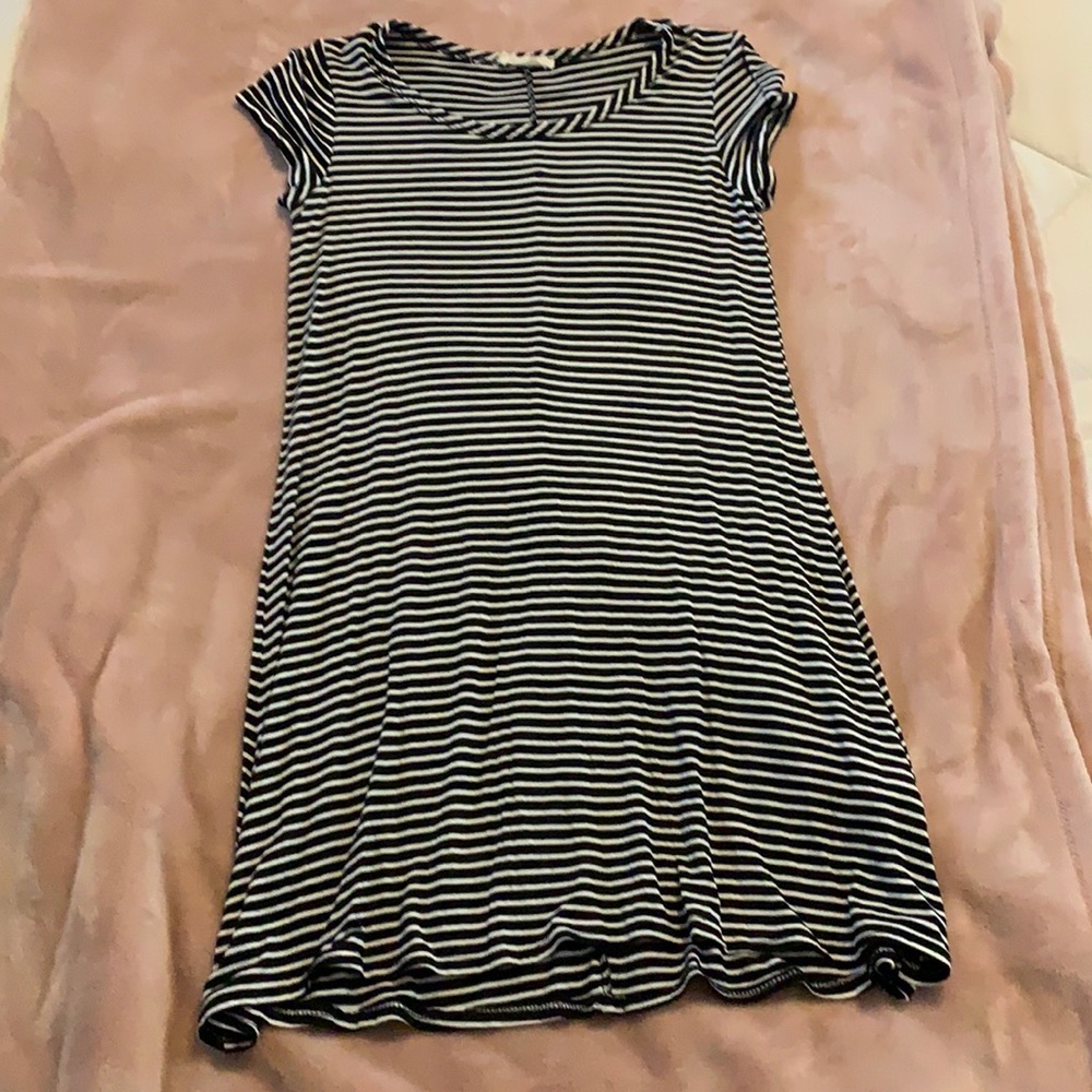 black & white striped small dress